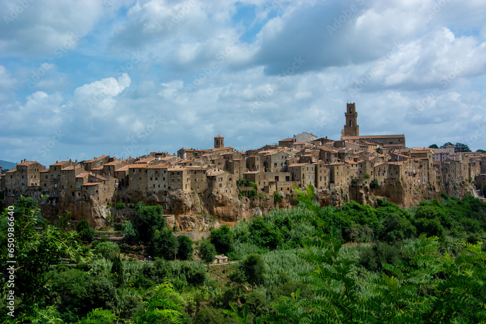 view of the town of pitigliano