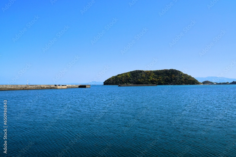 Island in The Sea from Oniike Port, Amakusa, Japan