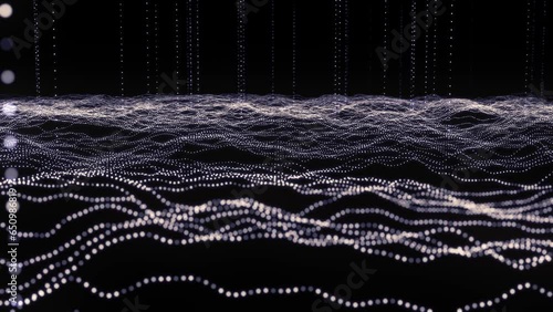 Particle Cloud Wave Added Vertical Particle Version