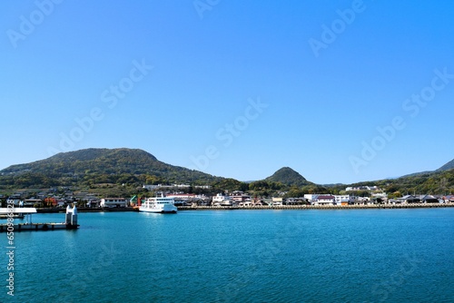 Landscape of Oniike Port, Amakusa, Japan