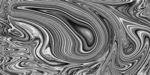 Abstract Gray Black and White Marble Ink Pattern Background. Liquify Abstract Pattern With Black, White, Grey Abstract colored background closeup.Black and white ink texture acrylic painted waves .