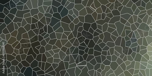 bstract Low Polygon gradient Generative Crystal texture background Geometric colored background for interior solutions or covers. Mosaic or polygon elements in green.