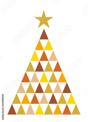 abstrakter, goldener Weihnachtsbaum