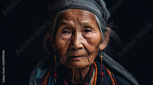 senior Portrait Woman of Laos