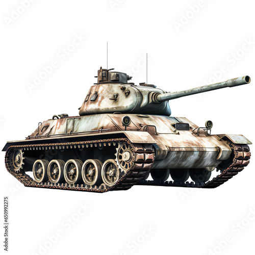 Soviet tank T-34 of the second world war, Isolated on transparent photo