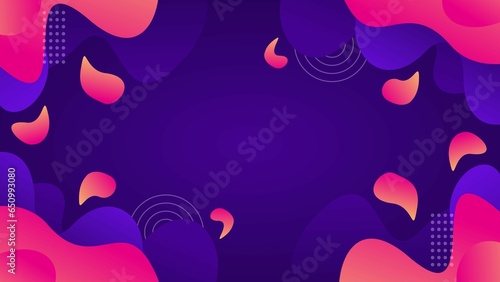Color gradient background design. Abstract geometric background with liquid shapes. Cool background design illutrations.