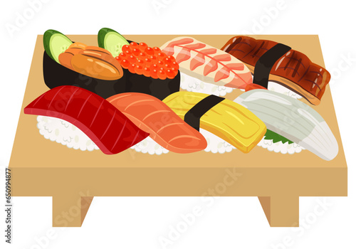 寿司_にぎり寿司_寿司下駄