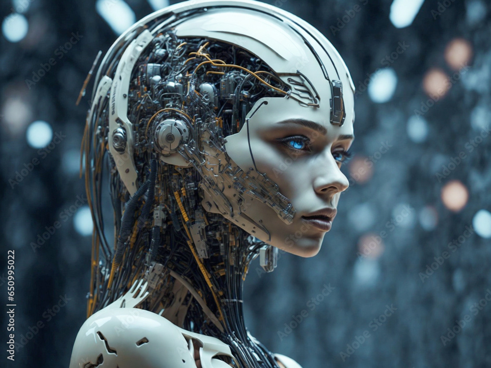 Futuristic human cyborg cyberpunk abstract Futuristic human cyborg cyberpunk abstract