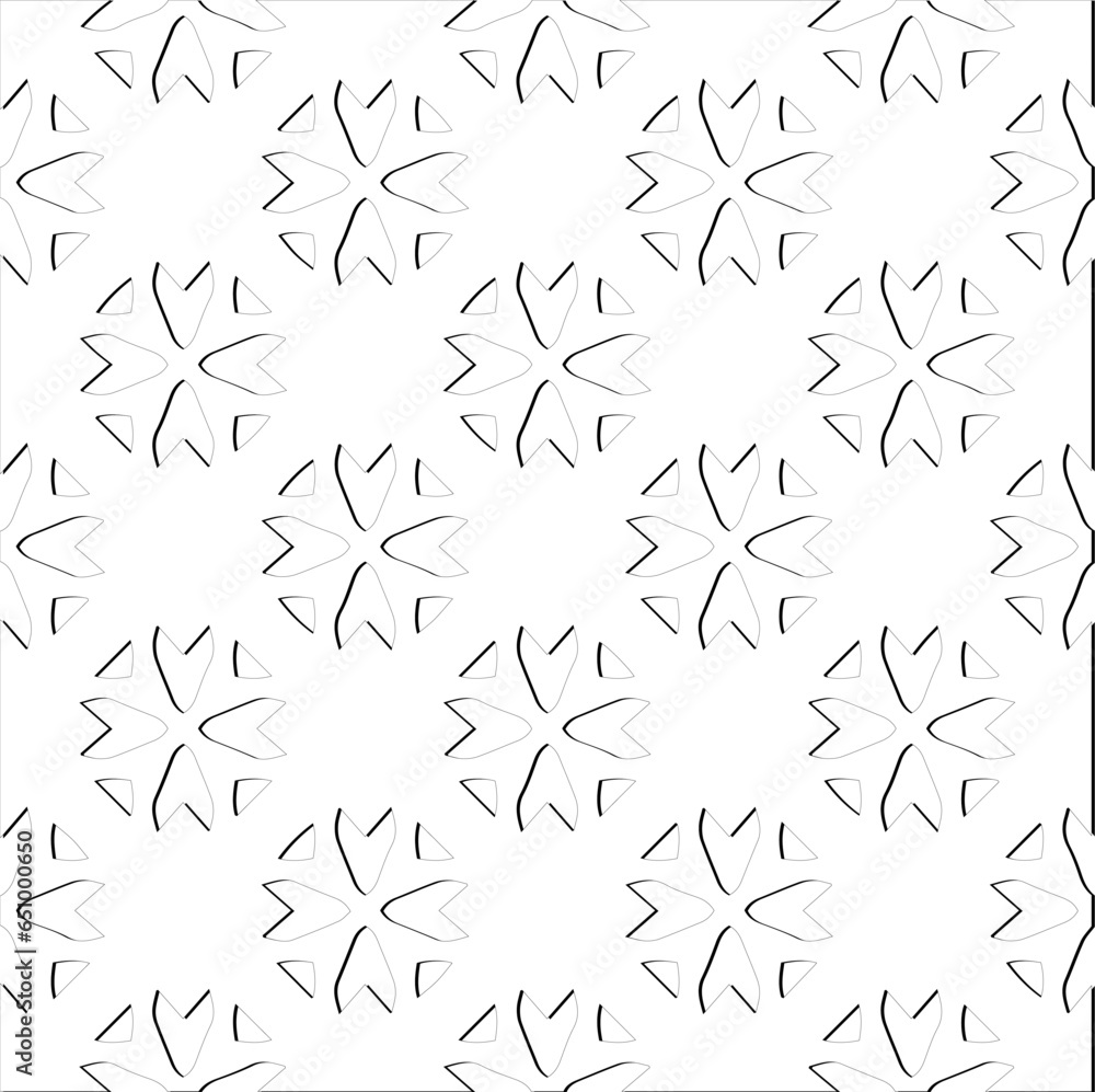 Abstract background with figures from lines. Black and white texture for web page, textures, card, poster, fabric, textile. Monochrome pattern. Repeating design. Abstract background with figures from lines. Black and white texture for web page, textures, card, poster, fabric, textile. Monochrome pattern. Repeating design.
