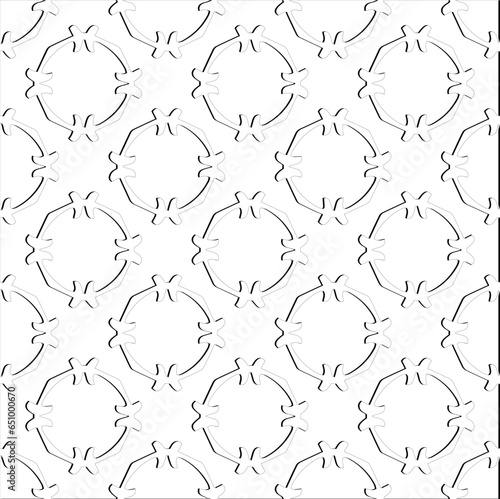 Abstract  background with figures from lines. Black and white texture for web page  textures  card  poster  fabric  textile. Monochrome pattern. Repeating design.