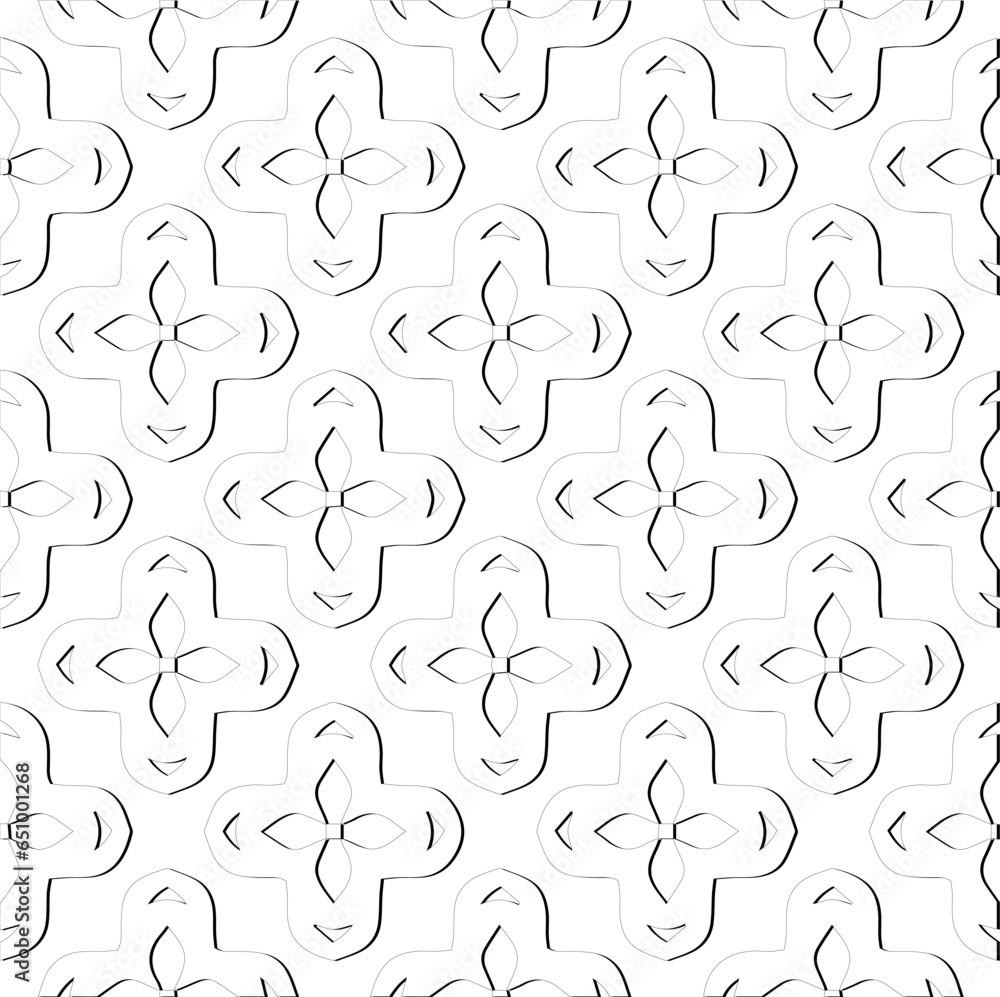 Abstract background with figures from lines. Black and white texture for web page, textures, card, poster, fabric, textile. Monochrome pattern. Repeating design. Abstract background with figures from lines. Black and white texture for web page, textures, card, poster, fabric, textile. Monochrome pattern. Repeating design.