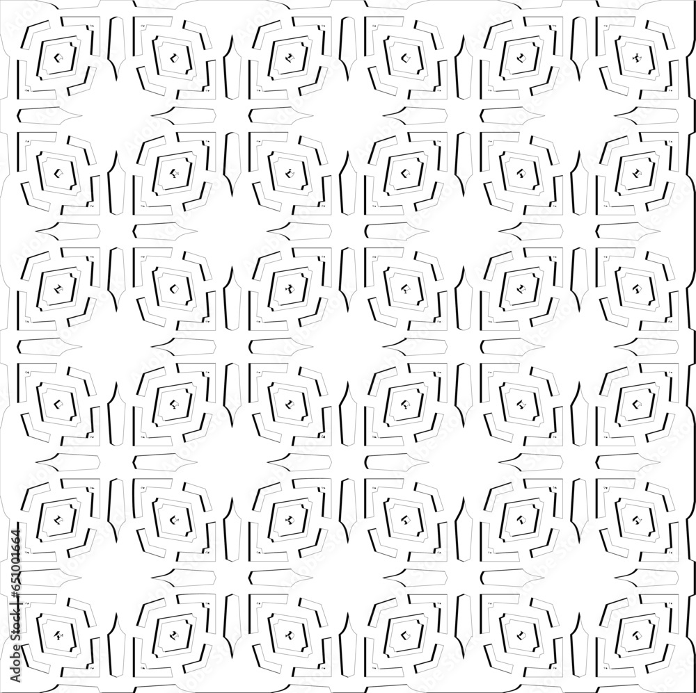 Abstract background with figures from lines. Black and white texture for web page, textures, card, poster, fabric, textile. Monochrome pattern. Repeating design. Abstract background with figures from lines. Black and white texture for web page, textures, card, poster, fabric, textile. Monochrome pattern. Repeating design.