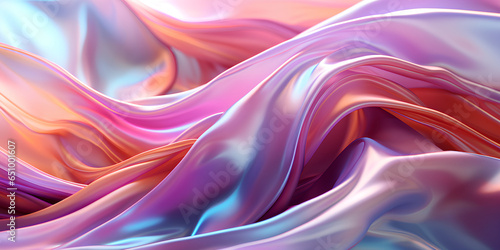 Close Up Abstract Rainbow Satin Texture