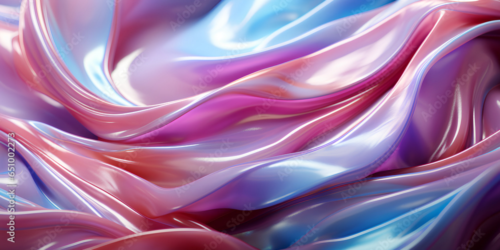 Obraz premium Close Up Abstract Rainbow Satin Texture
