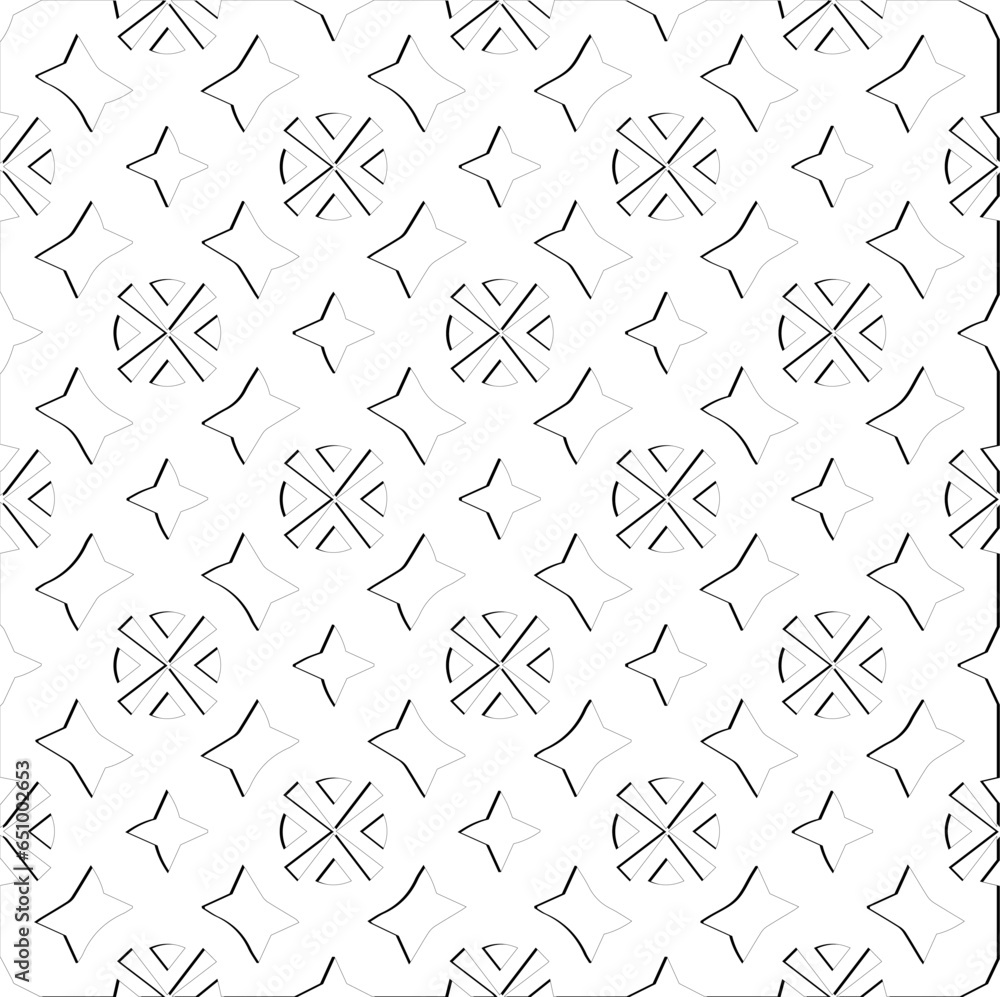 Abstract background with figures from lines. Black and white texture for web page, textures, card, poster, fabric, textile. Monochrome pattern. Repeating design. Abstract background with figures from lines. Black and white texture for web page, textures, card, poster, fabric, textile. Monochrome pattern. Repeating design.