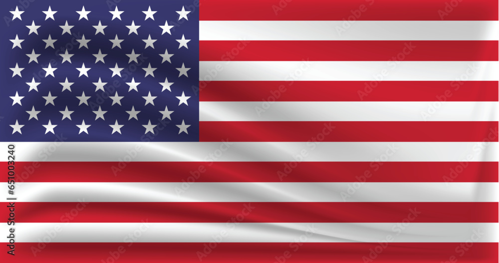 realistic waving USA Flag vector background realistic waving USA Flag vector background