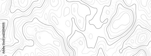 Abstract wavy topographic map. Abstract wavy and curved lines background. Abstract geometric topographic contour map background.