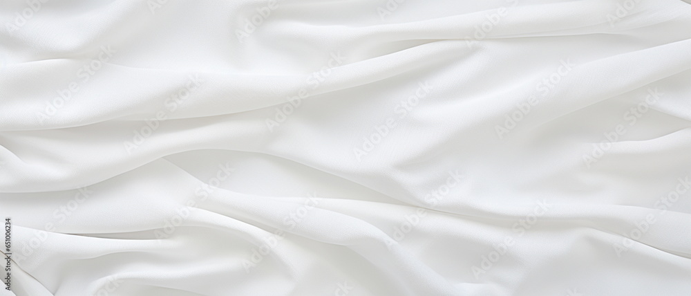 Fototapeta premium Panorama of Vintage white cloth texture and seamless background.Texture as wallpaper banner with copy space for text