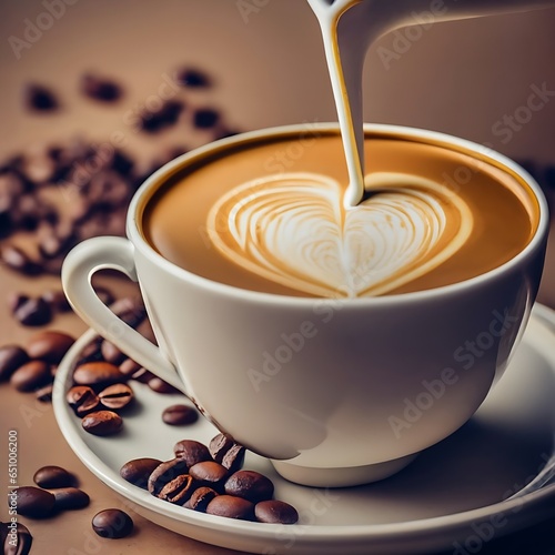 coffee cup photo generative ai