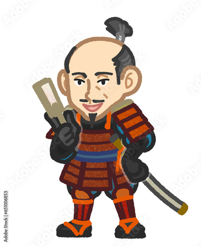 豊臣秀吉をイメージした武将のイラスト
