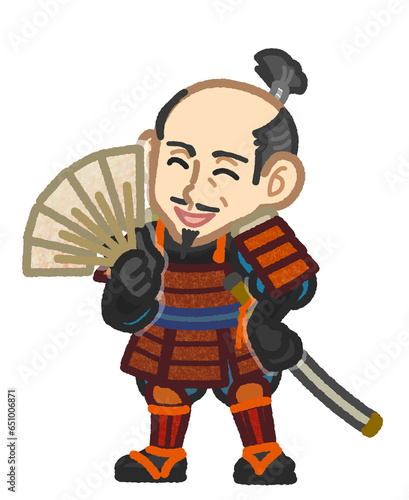 豊臣秀吉をイメージした武将のイラスト