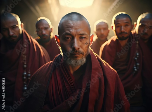 A group of Buddhist monks
