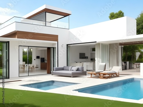 luxury home with swimming pool © Zeeshan