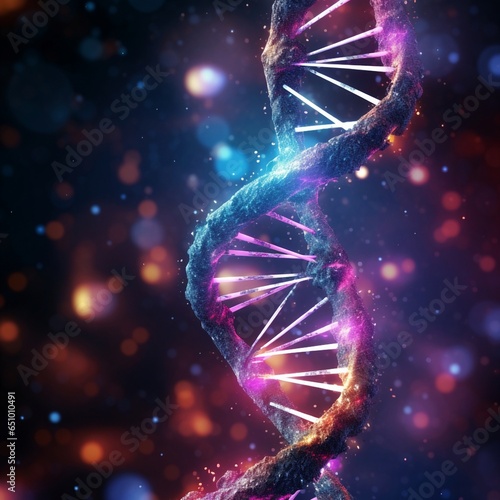 DNA in colourful background