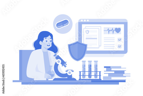 A medical researcher conducts studies to discover new treatments and cures.