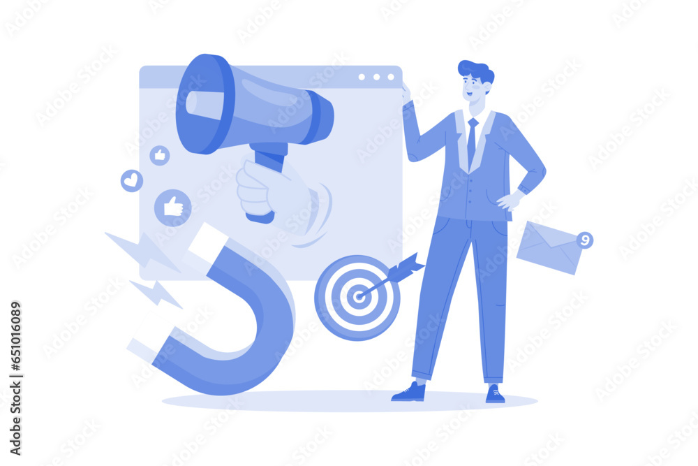 A social media manager creates a social media marketing campaign. A social media manager creates a social media marketing campaign.