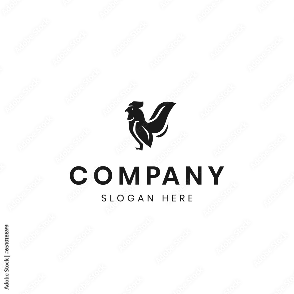 vector rooster logo icon vector illustration