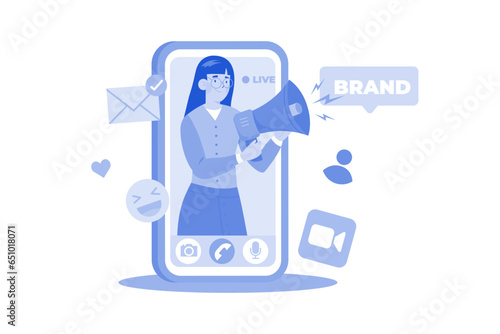 A social media influencer creates sponsored content for a brand.