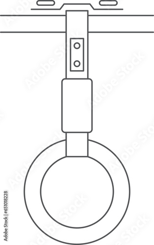 駅関連の線画単品イラストアイコン　手すり