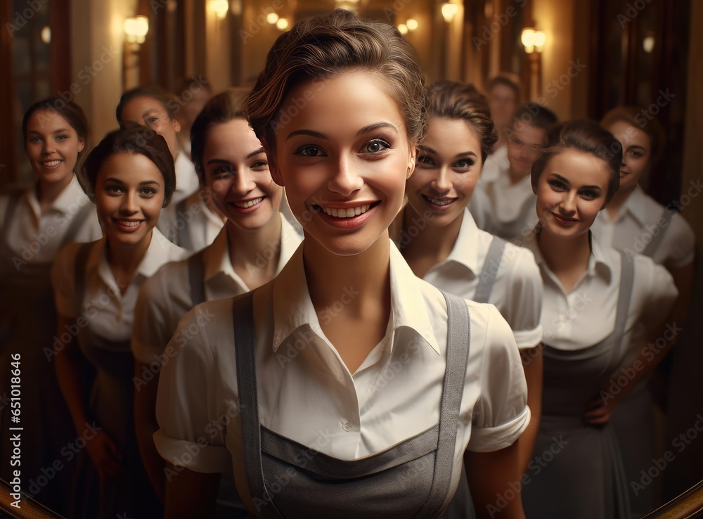 A group of hotel maids