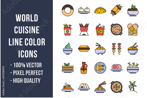 World Cuisine Flat Icons