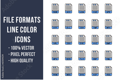 File Formats Flat Icons