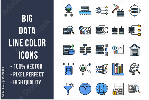Big Data Flat Icons