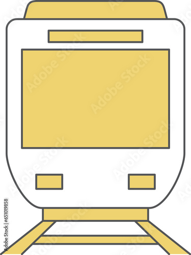 駅関連の単品イラストアイコン　電車