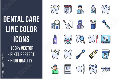 Dental Care Flat Icons