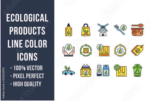 Ecological Products Flat Icons