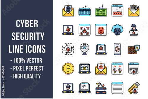 Cyber Security Flat Icons