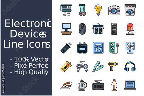 Electronic Devices Flat Icons