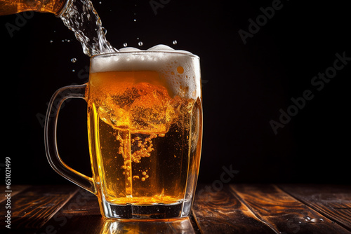 Beer Poured Into Glass