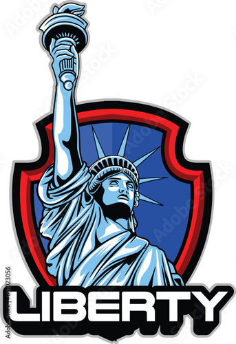 Vector illustration of american liberty statue