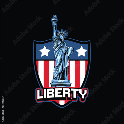 Vector illustration of american liberty statue