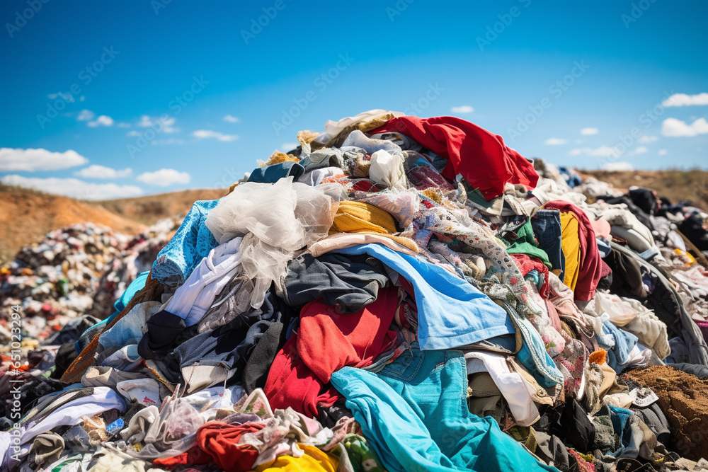 Clothes Piled In Landfill