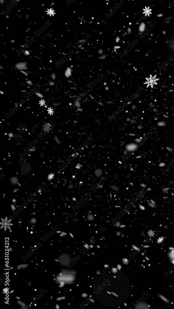 Realistic Vertical Resolution Snow and Snowflakes animation with seamless Loop, Useful for Mobile Videos, Reels, Stories, Winter and Christmas Theme Animation Realistic Vertical Resolution Snow and Snowflakes animation with seamless Loop, Useful for Mobile Videos, Reels, Stories, Winter and Christmas Theme Animation