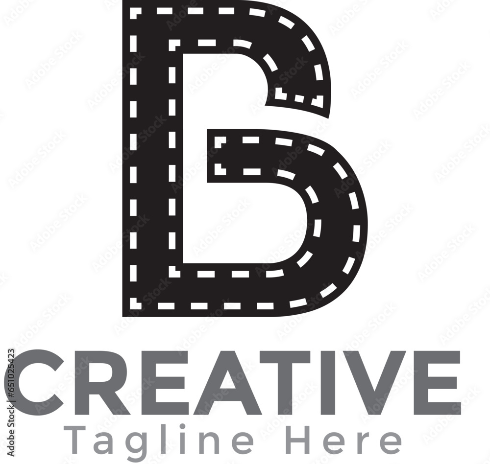 Fototapeta premium letter B creative vector logo, 