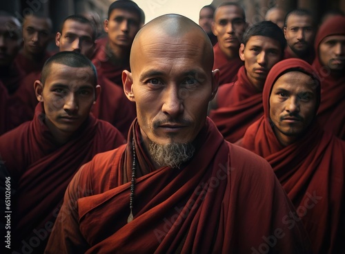 A group of Buddhist monks