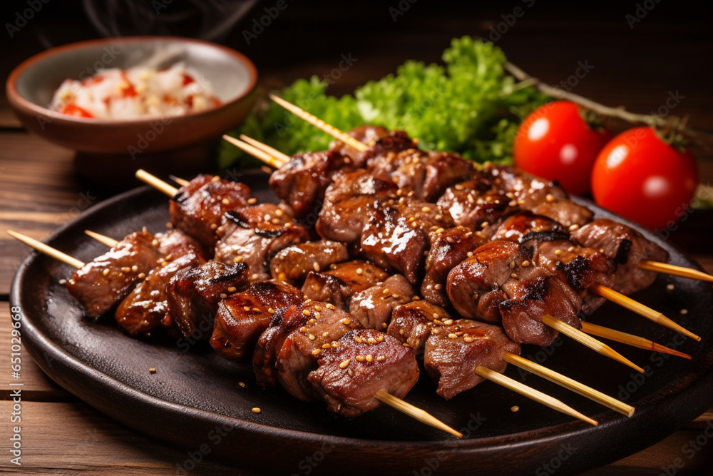 Grilled Skewered Meat Dish